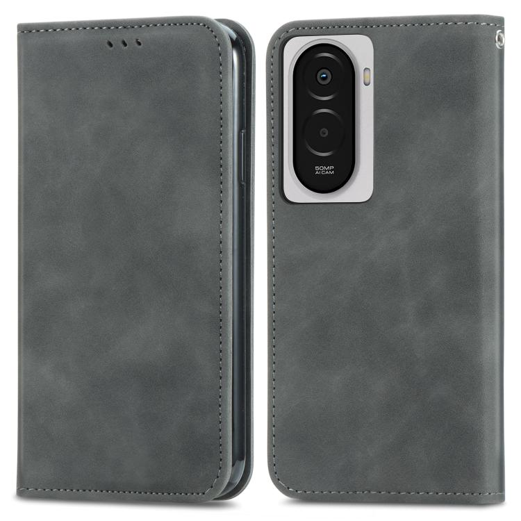 For Xiaomi Poco M7 4G 169mm Retro Skin Feel Magnetic Flip Leather Phone Case