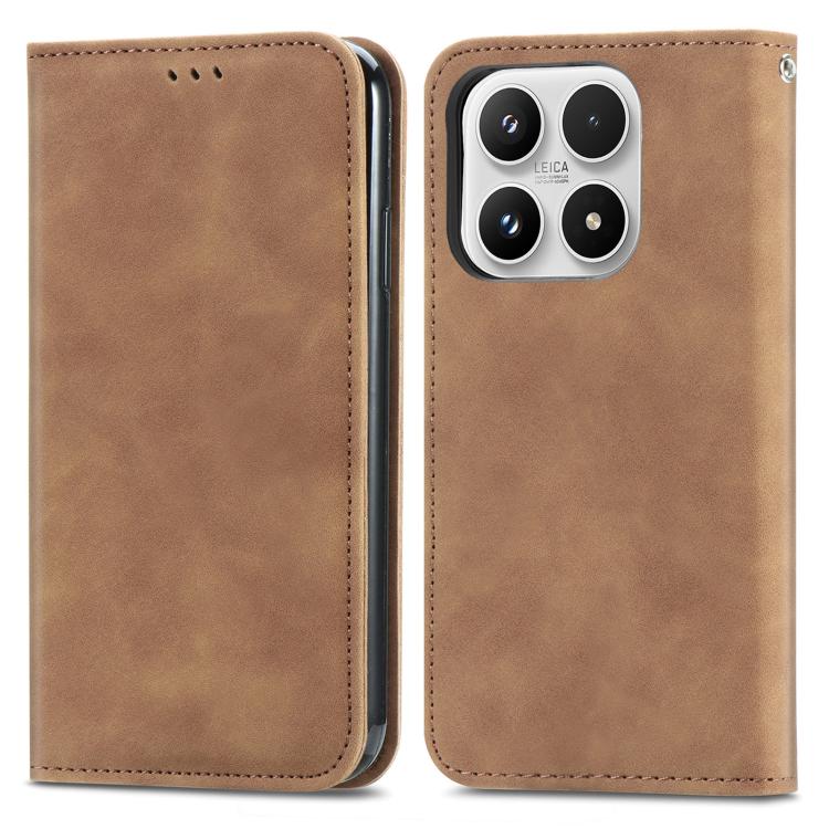For Xiaomi 17 Retro Skin Feel Magnetic Flip Leather Phone Case