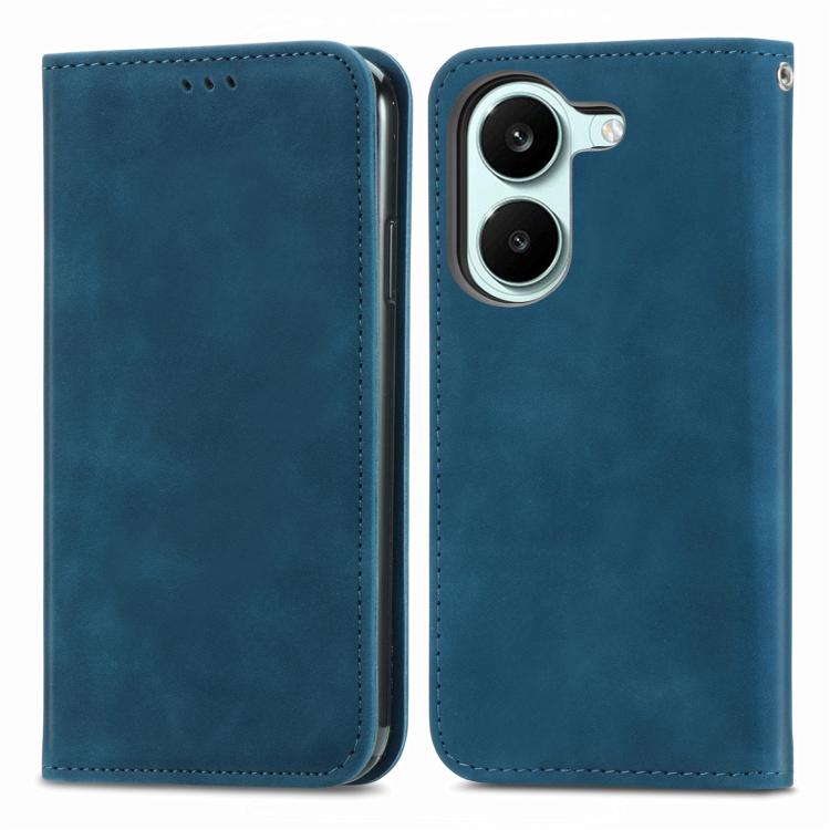 For Redmi Turbo 5 5G Retro Skin Feel Magnetic Flip Leather Phone Case