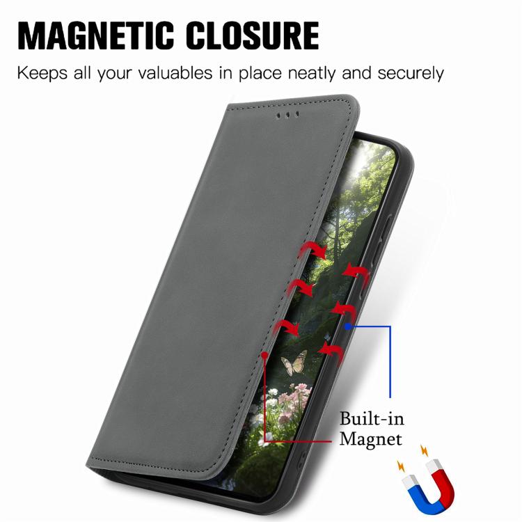 For Redmi Turbo 5 5G Retro Skin Feel Magnetic Flip Leather Phone Case