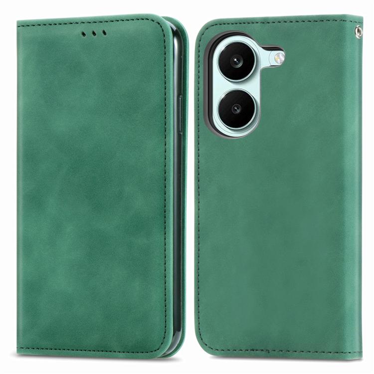 For Xiaomi Poco X8 Pro 5G Retro Skin Feel Magnetic Flip Leather Phone Case