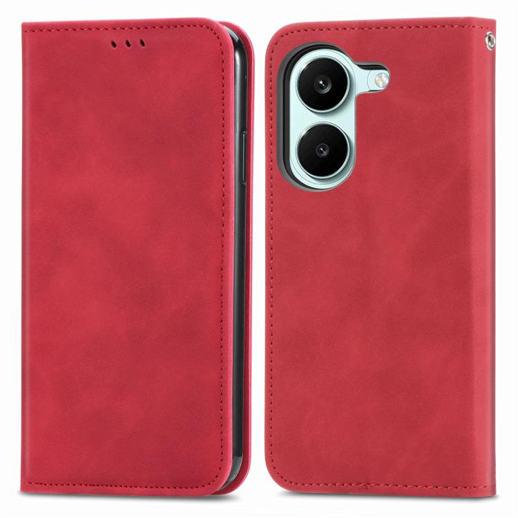 For Xiaomi Poco X8 Pro 5G Retro Skin Feel Magnetic Flip Leather Phone Case
