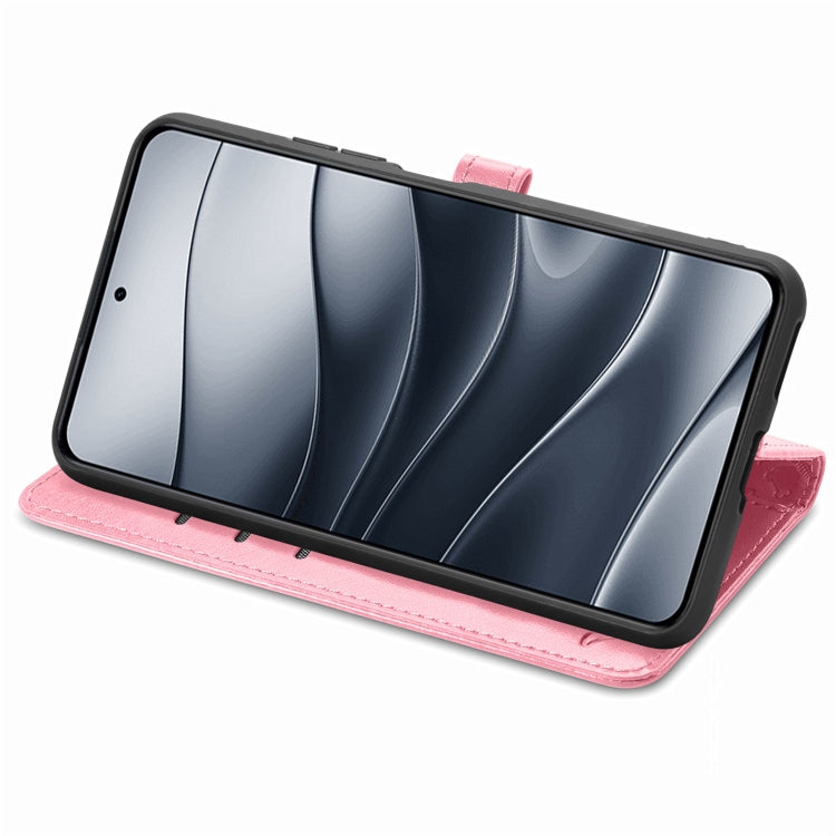 For Xiaomi Redmi Note 14 5G Cat and Dog Embossed Leather Phone Case