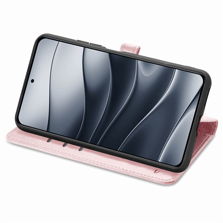 For Xiaomi Redmi Note 14 5G Cat and Dog Embossed Leather Phone Case