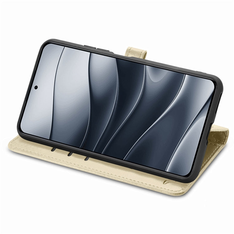 For Xiaomi Redmi Note 14 5G Cat and Dog Embossed Leather Phone Case