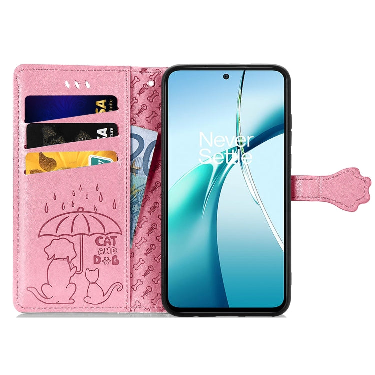 For Xiaomi 15 Pro Cat and Dog Embossed Leather Phone Case