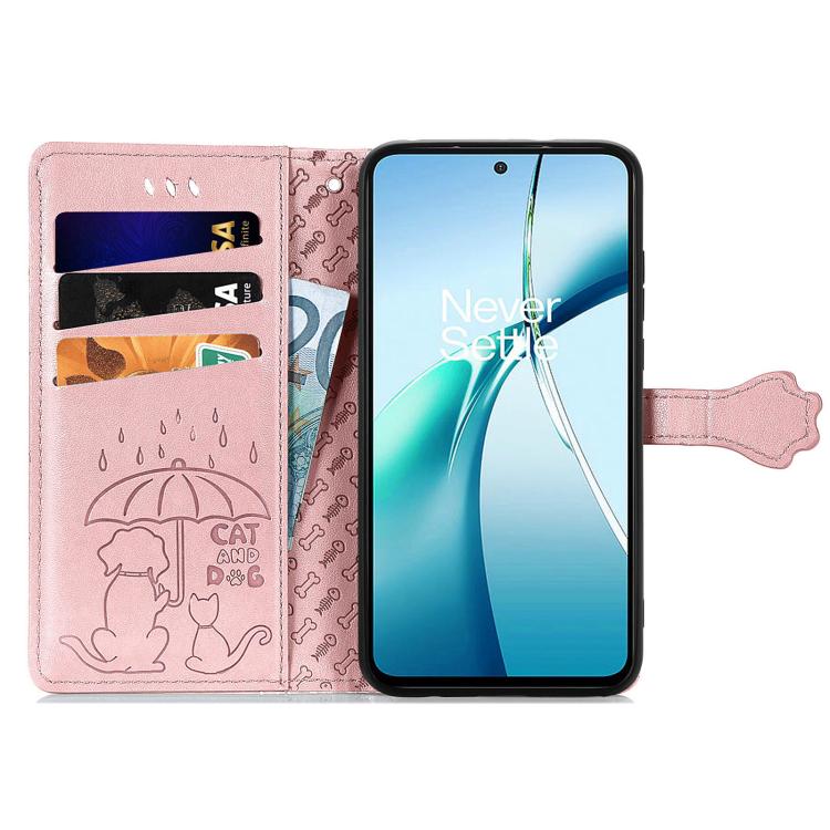 For Xiaomi 17 Pro Cat and Dog Embossed Leather Phone Case
