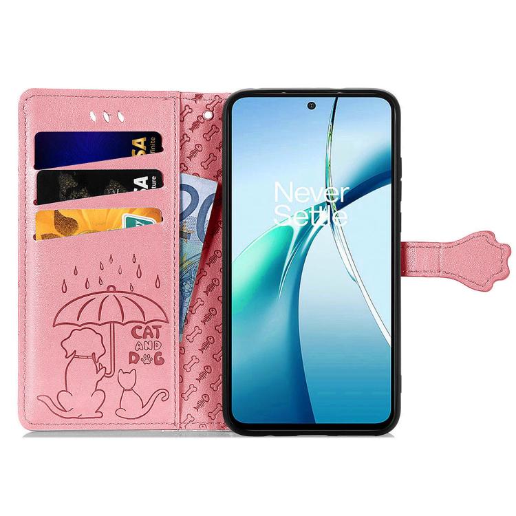 For Xiaomi 15T Pro Cat and Dog Embossed Leather Phone Case