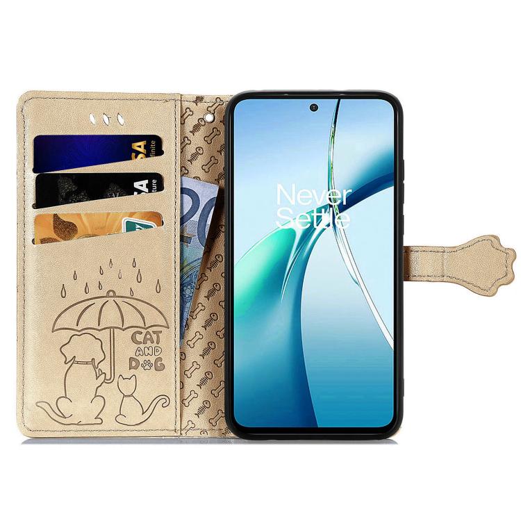 For Xiaomi 15T Pro Cat and Dog Embossed Leather Phone Case