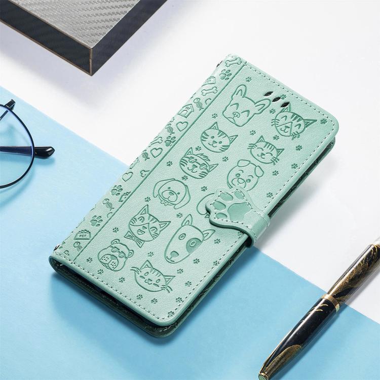 For Xiaomi 15T Pro Cat and Dog Embossed Leather Phone Case
