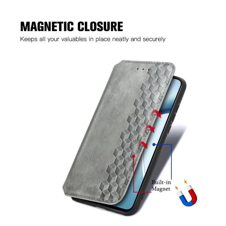 For Xiaomi 15 Cubic Grid Pressed Magnetic Leather Phone Case