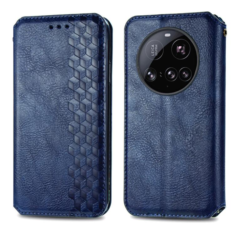For Xiaomi 15 Ultra Cubic Grid Pressed Magnetic Leather Phone Case