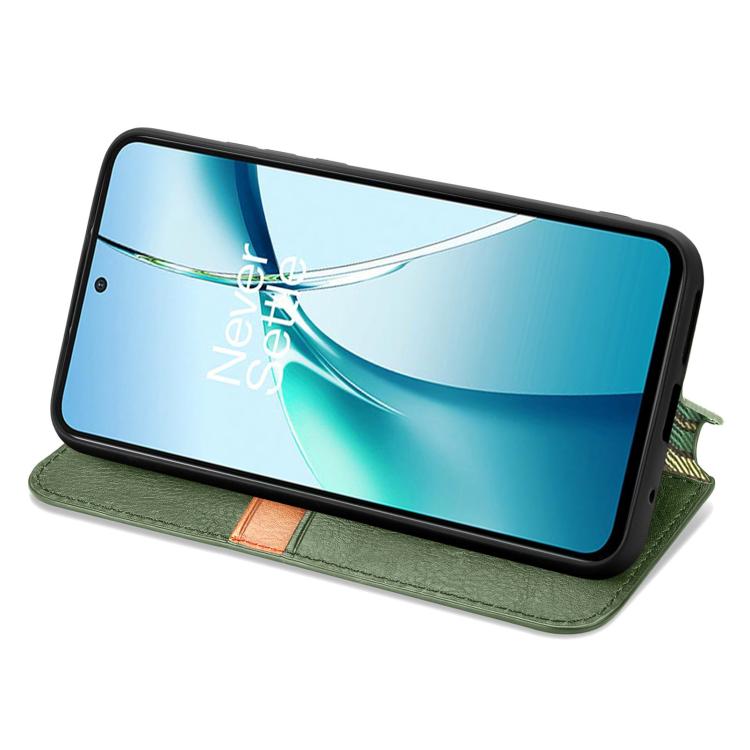For Xiaomi Poco X7 Pro Cubic Grid Pressed Magnetic Leather Phone Case