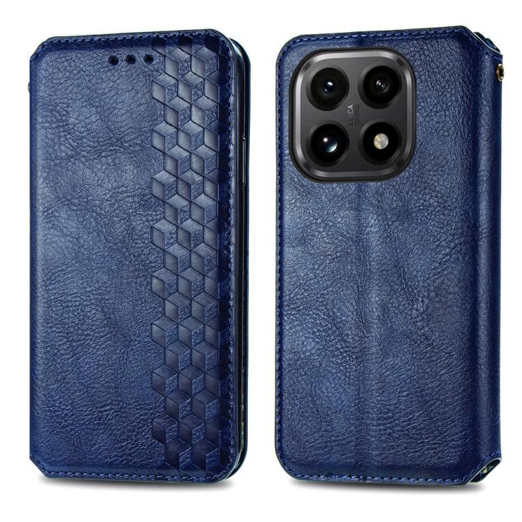 For Xiaomi 15T Cubic Grid Pressed Magnetic Leather Phone Case