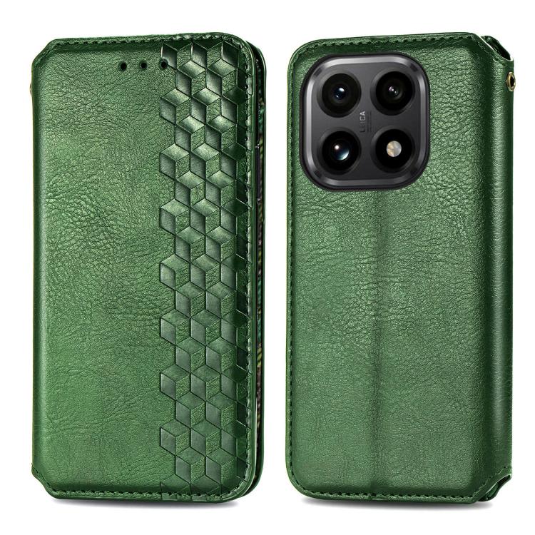 For Xiaomi 15T Cubic Grid Pressed Magnetic Leather Phone Case
