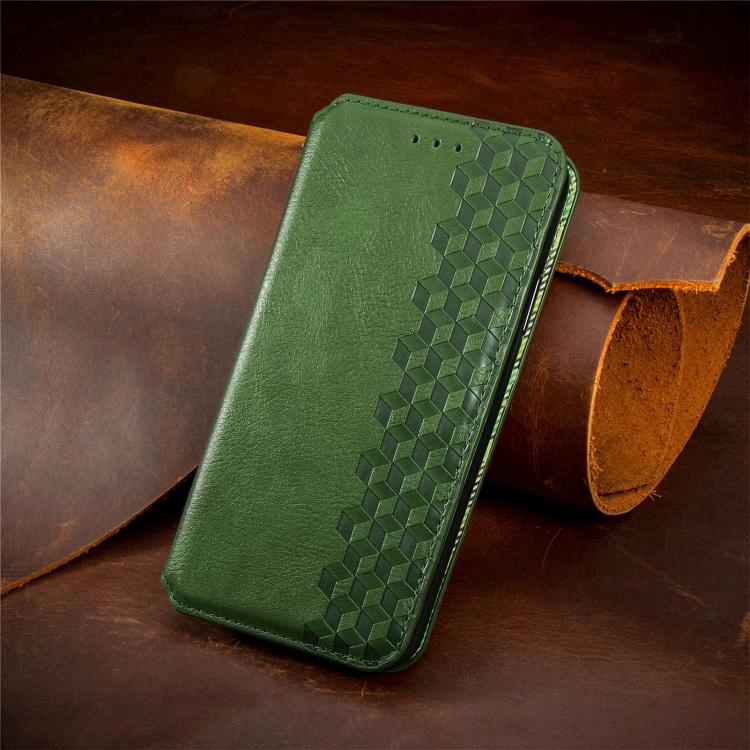 For Xiaomi 15T Cubic Grid Pressed Magnetic Leather Phone Case