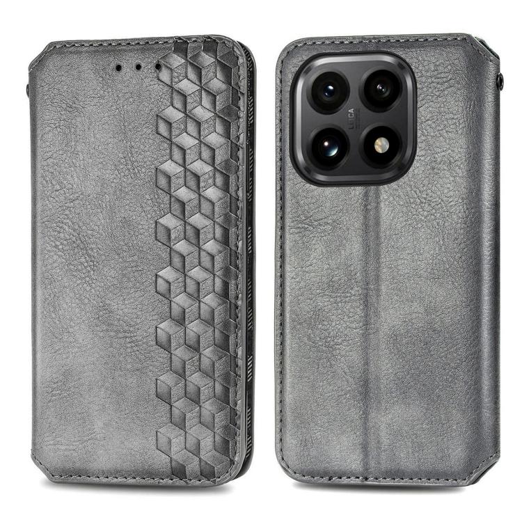 For Xiaomi 15T Cubic Grid Pressed Magnetic Leather Phone Case
