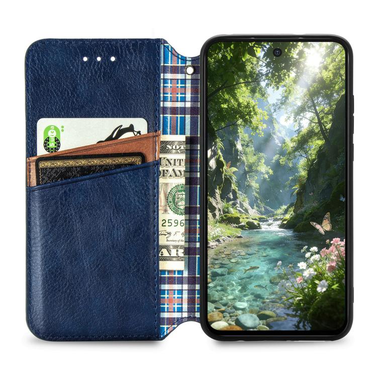 For Xiaomi Poco X8 Pro Max 5G Cubic Grid Pressed Magnetic Leather Phone Case