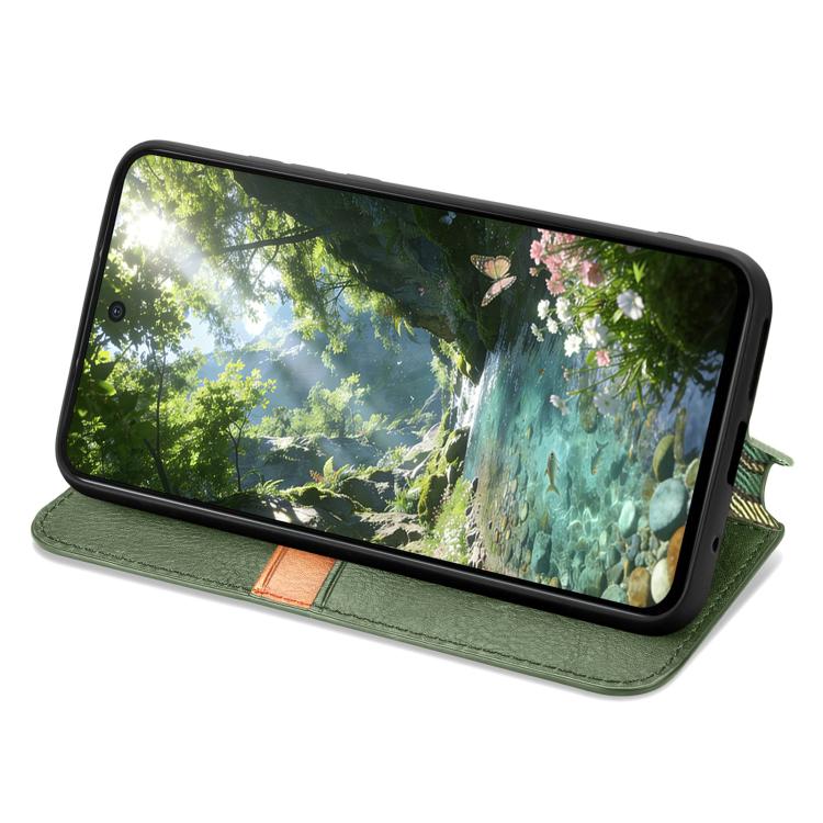 For Xiaomi Poco X8 Pro Max 5G Cubic Grid Pressed Magnetic Leather Phone Case