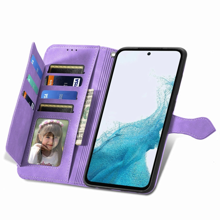 For Samsung Galaxy A36 5G Embossed Flower Zipper Leather Phone Case