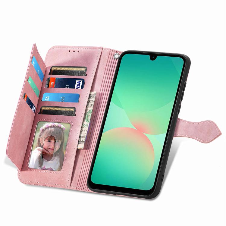 For Samsung Galaxy A26 5G Embossed Flower Zipper Leather Phone Case