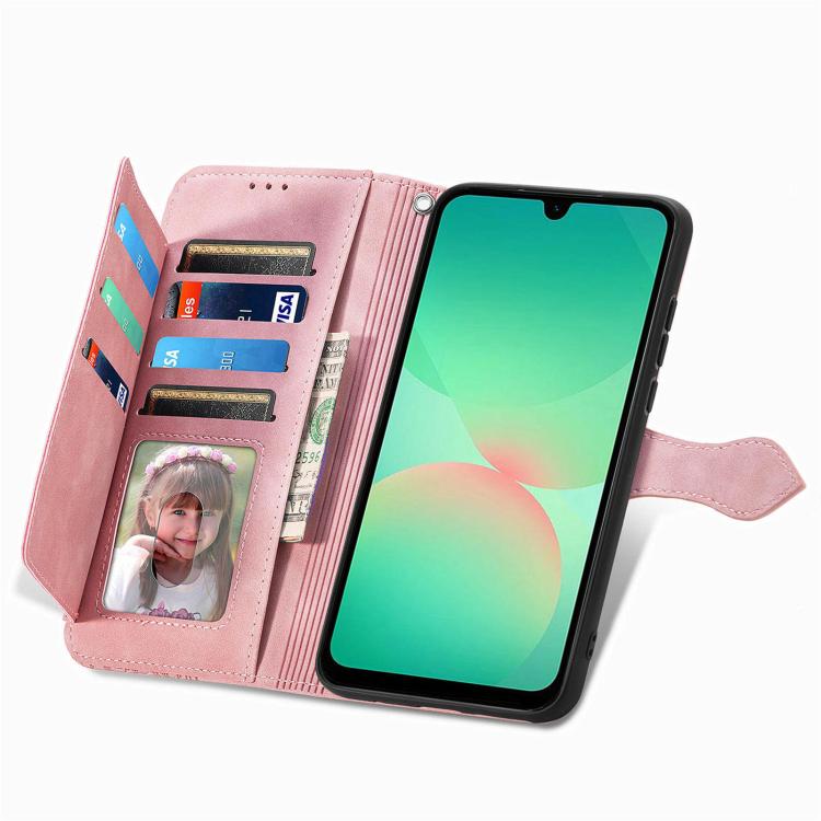 For Samsung Galaxy A56 5G Embossed Flower Zipper Leather Phone Case