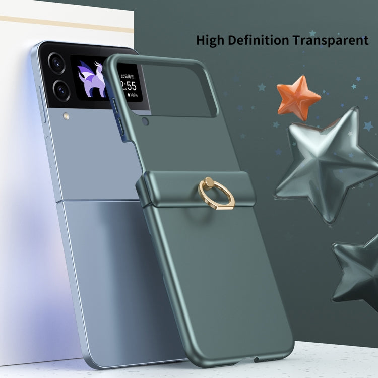For Samsung Galaxy Z Flip3 Starry Sky Plated Ring Case-film Integrated Phone Case