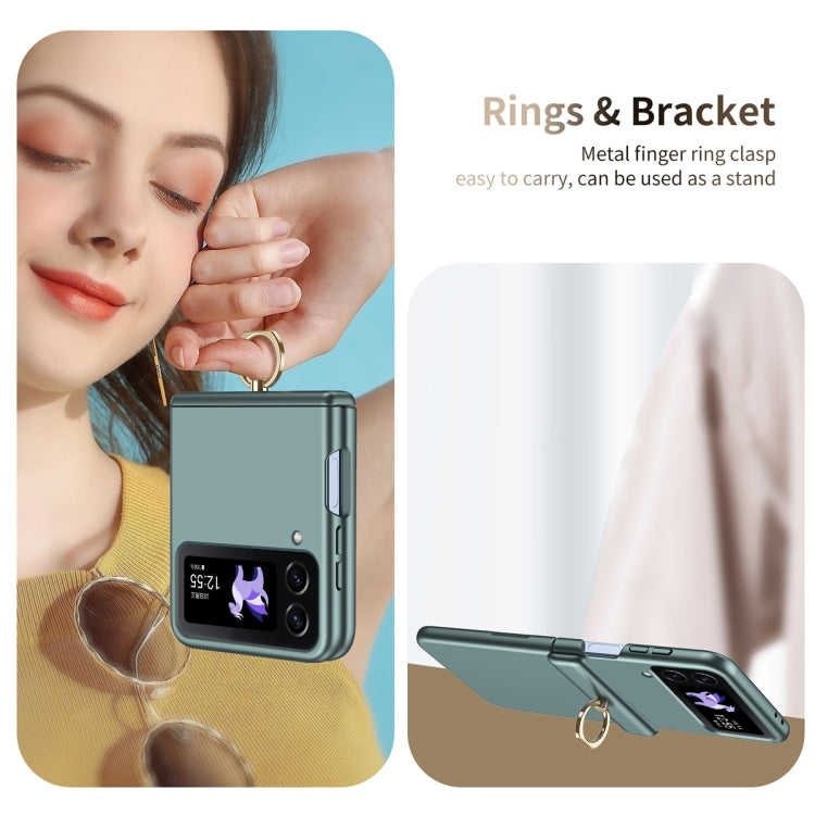 For Samsung Galaxy Z Flip3 Starry Sky Plated Ring Case-film Integrated Phone Case