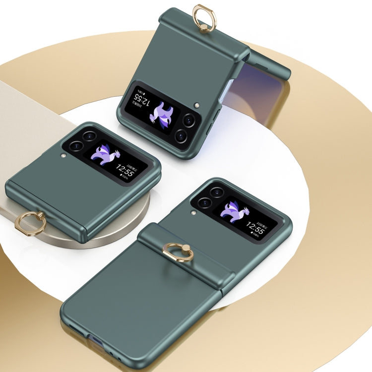 For Samsung Galaxy Z Flip3 Starry Sky Plated Ring Case-film Integrated Phone Case