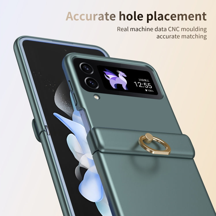 For Samsung Galaxy Z Flip3 Starry Sky Plated Ring Case-film Integrated Phone Case