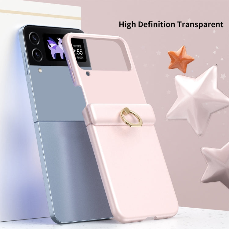 For Samsung Galaxy Z Flip3 Starry Sky Plated Ring Case-film Integrated Phone Case