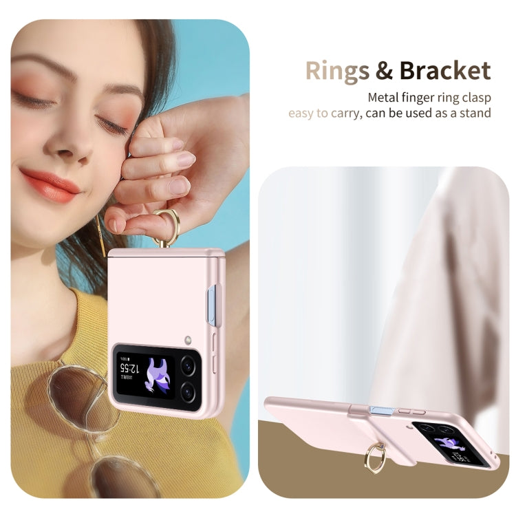 For Samsung Galaxy Z Flip3 Starry Sky Plated Ring Case-film Integrated Phone Case