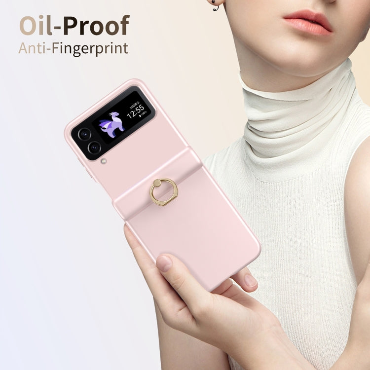 For Samsung Galaxy Z Flip3 Starry Sky Plated Ring Case-film Integrated Phone Case