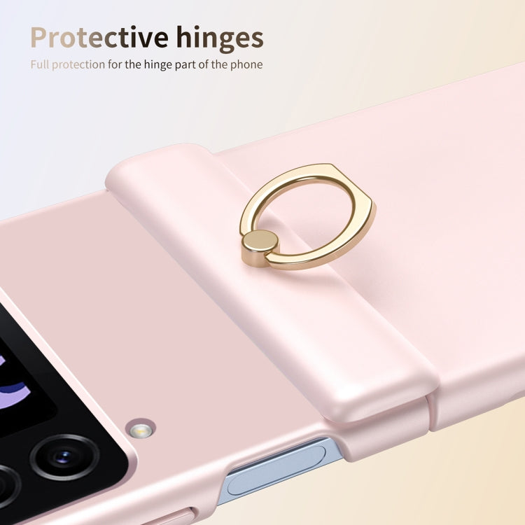 For Samsung Galaxy Z Flip3 Starry Sky Plated Ring Case-film Integrated Phone Case