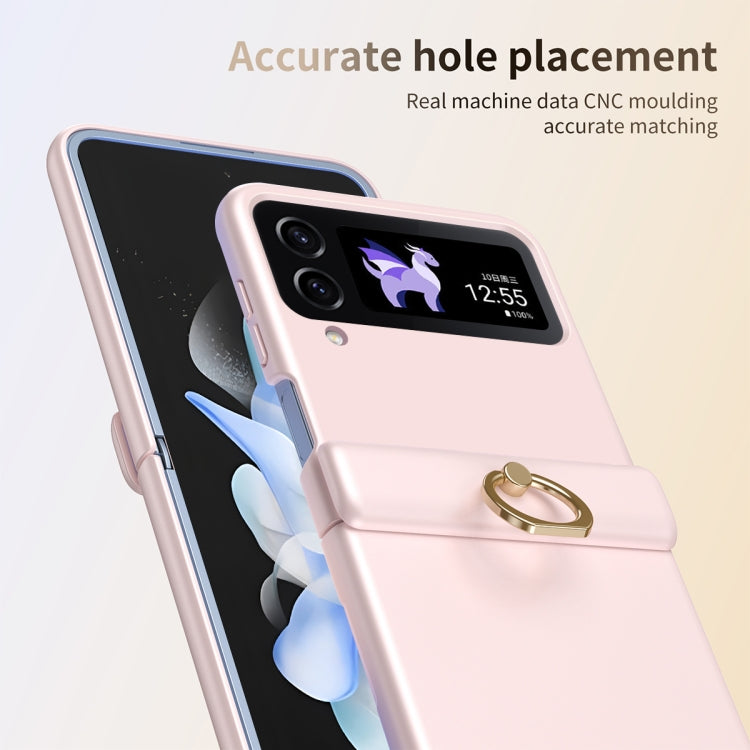 For Samsung Galaxy Z Flip3 Starry Sky Plated Ring Case-film Integrated Phone Case