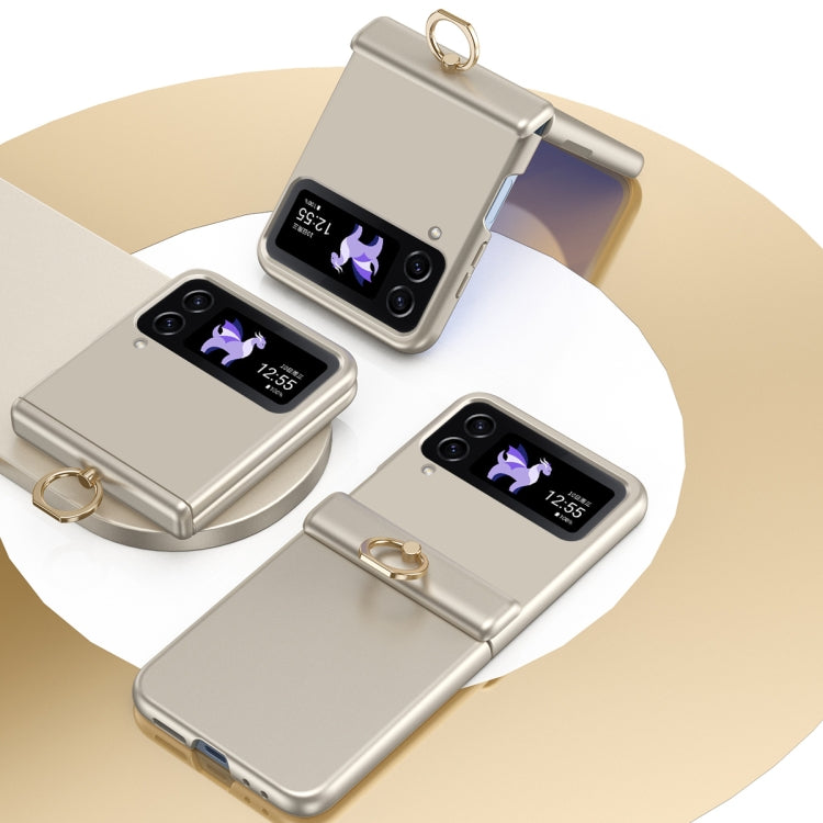 For Samsung Galaxy Z Flip3 Starry Sky Plated Ring Case-film Integrated Phone Case