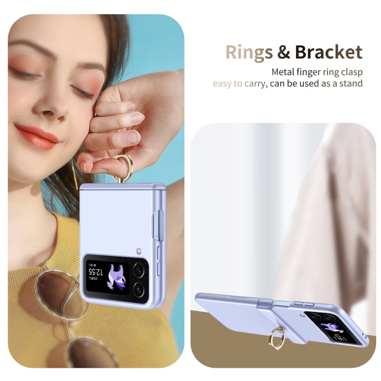 For Samsung Galaxy Z Flip3 Starry Sky Plated Ring Case-film Integrated Phone Case