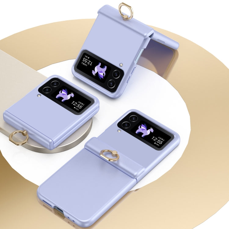 For Samsung Galaxy Z Flip3 Starry Sky Plated Ring Case-film Integrated Phone Case