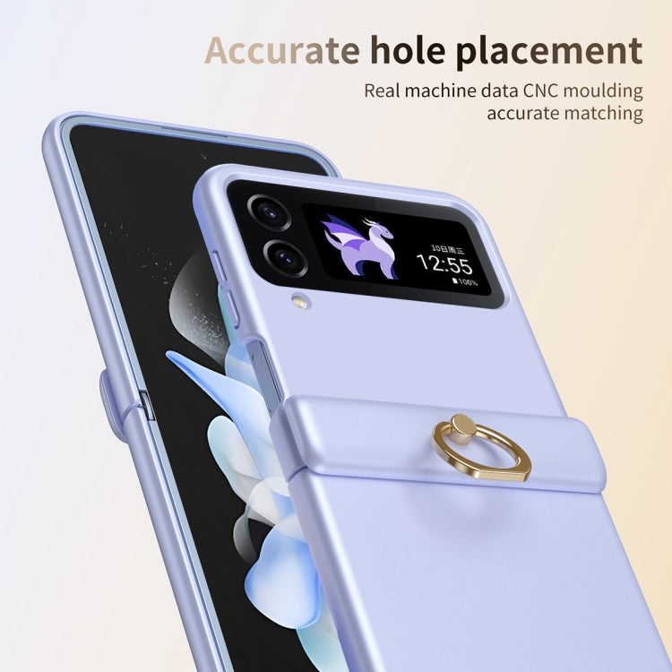 For Samsung Galaxy Z Flip3 Starry Sky Plated Ring Case-film Integrated Phone Case