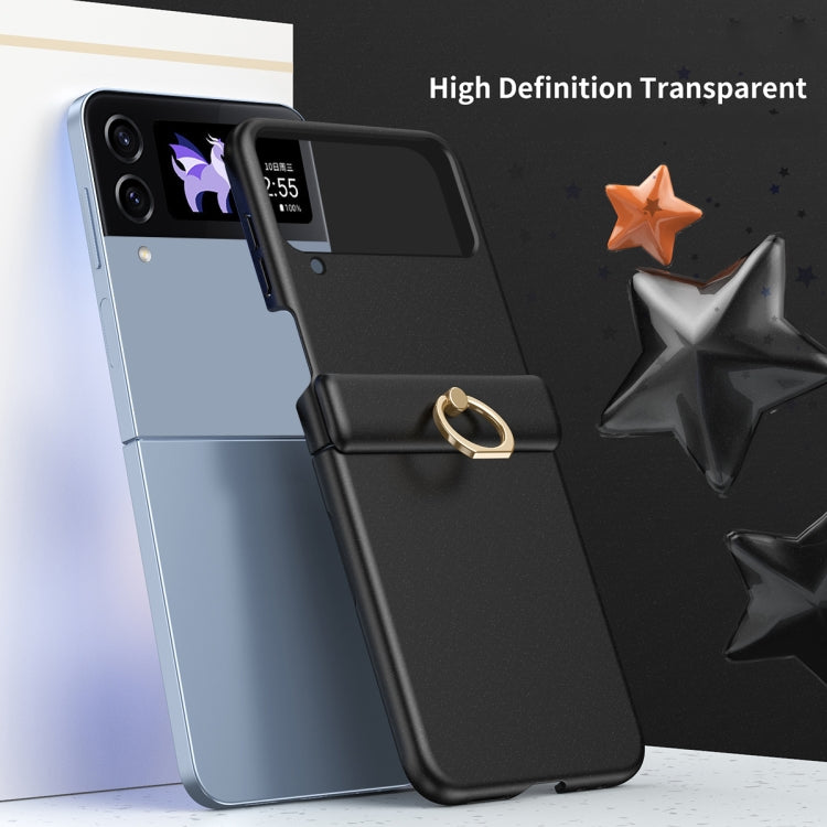 For Samsung Galaxy Z Flip3 Starry Sky Plated Ring Case-film Integrated Phone Case