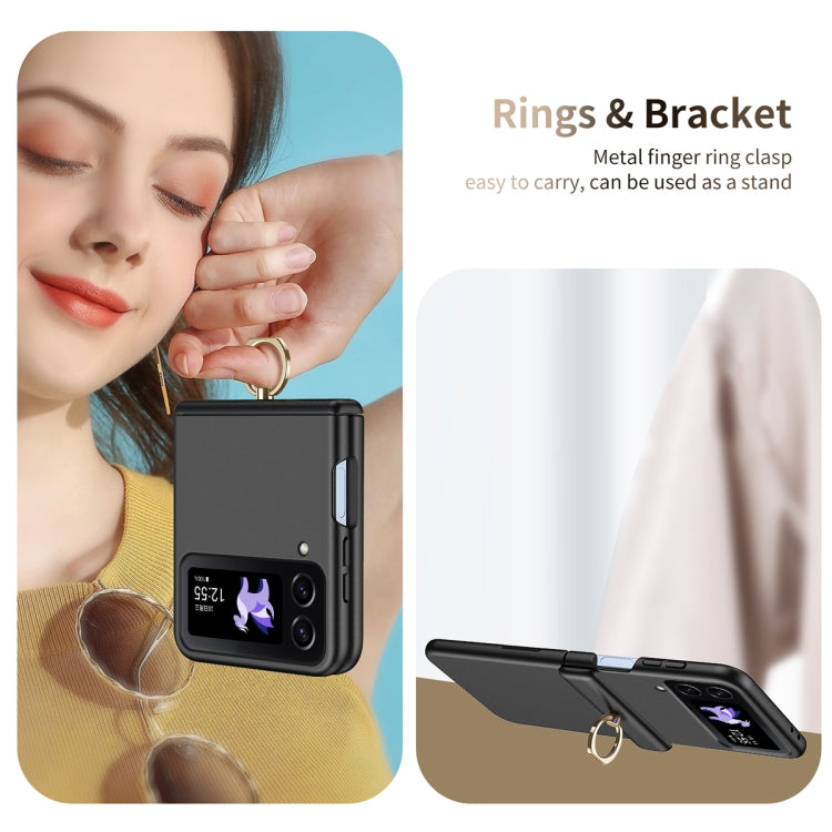 For Samsung Galaxy Z Flip3 Starry Sky Plated Ring Case-film Integrated Phone Case