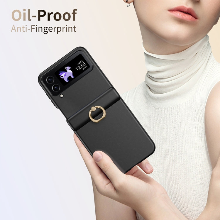 For Samsung Galaxy Z Flip3 Starry Sky Plated Ring Case-film Integrated Phone Case