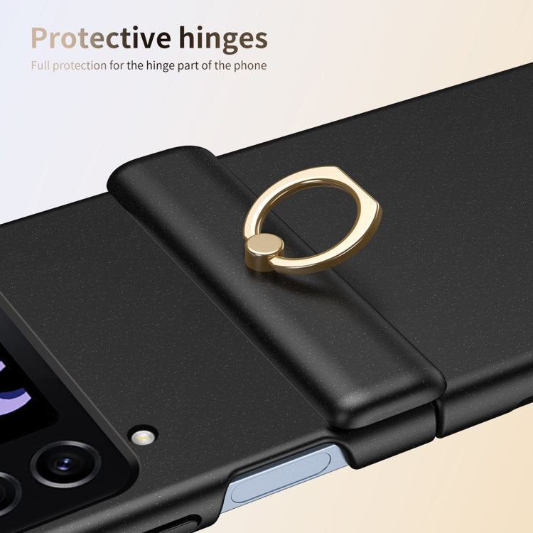For Samsung Galaxy Z Flip3 Starry Sky Plated Ring Case-film Integrated Phone Case