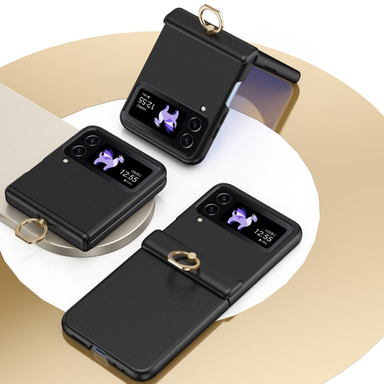 For Samsung Galaxy Z Flip3 Starry Sky Plated Ring Case-film Integrated Phone Case
