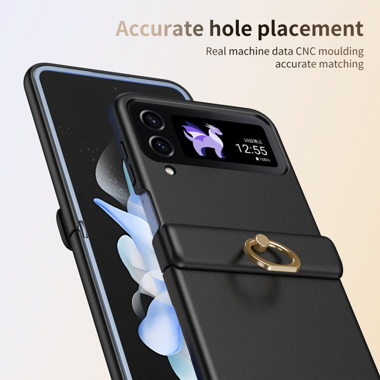 For Samsung Galaxy Z Flip3 Starry Sky Plated Ring Case-film Integrated Phone Case