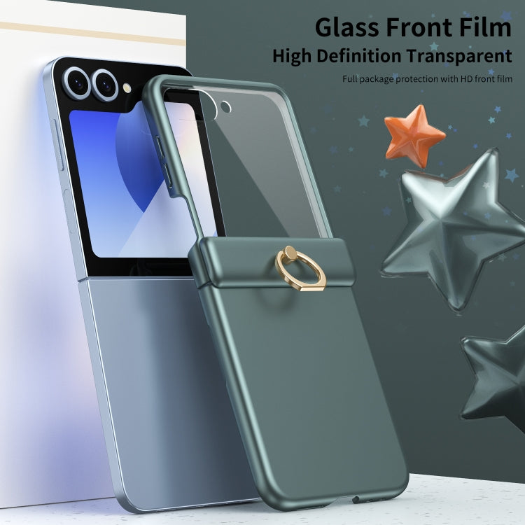 For Samsung Galaxy Z Flip5 Starry Sky Plated Ring Case-film Integrated Phone Case