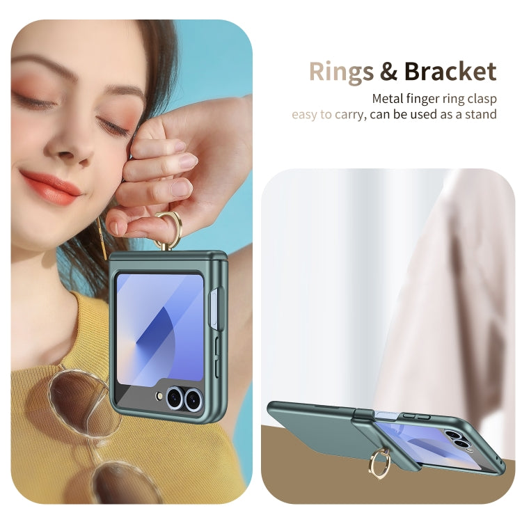 For Samsung Galaxy Z Flip5 Starry Sky Plated Ring Case-film Integrated Phone Case