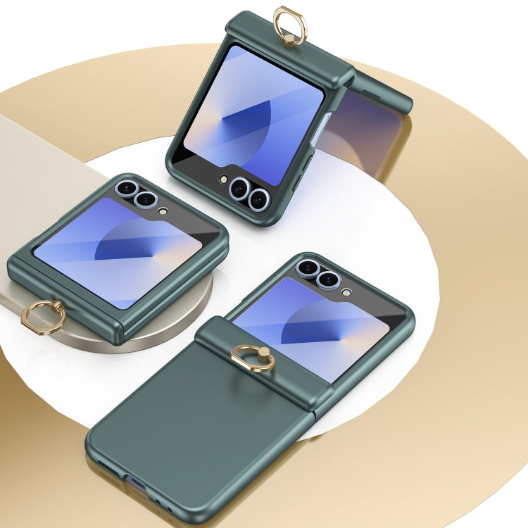 For Samsung Galaxy Z Flip5 Starry Sky Plated Ring Case-film Integrated Phone Case