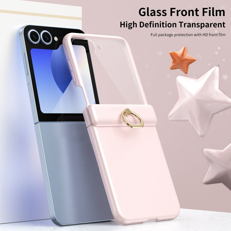 For Samsung Galaxy Z Flip5 Starry Sky Plated Ring Case-film Integrated Phone Case