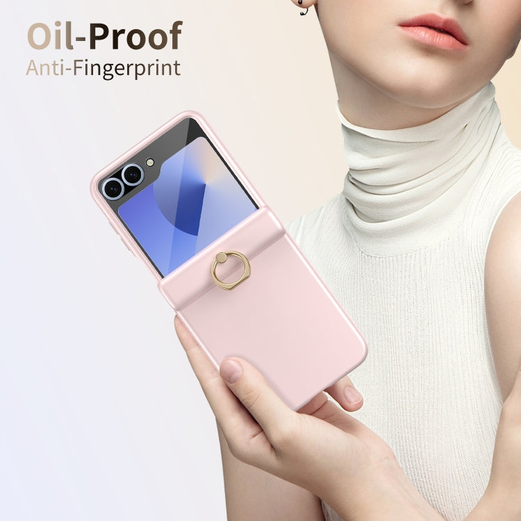 For Samsung Galaxy Z Flip5 Starry Sky Plated Ring Case-film Integrated Phone Case